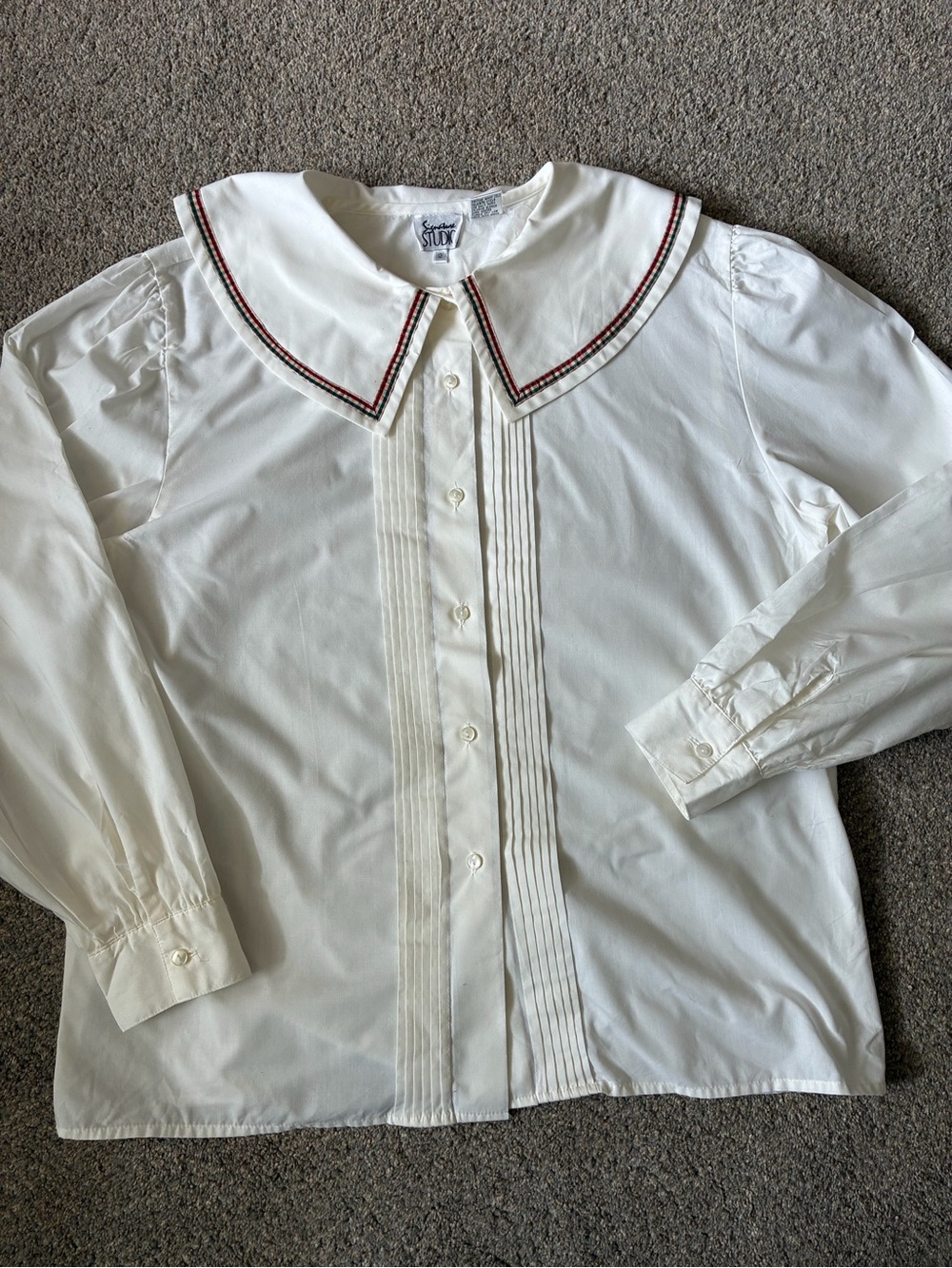 Vintage Prairie Collar Puffed Sleeve Blouse (12)